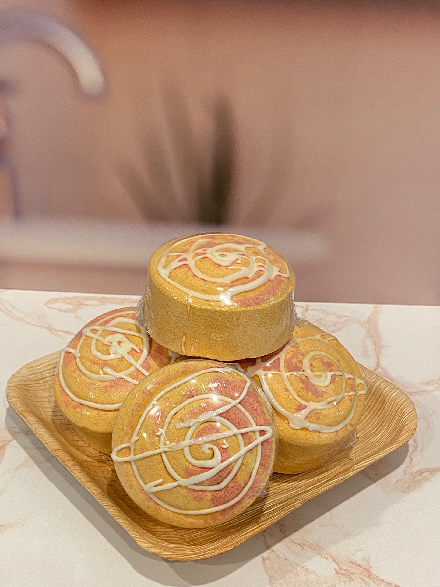 Iced Cinnamon Roll Bath Bombs