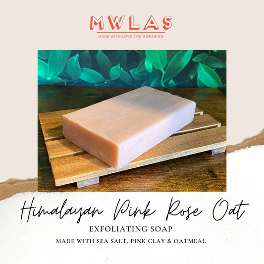 Himalayan Pink Rose Oat Exfoliating Soap | 5oz bar with bag