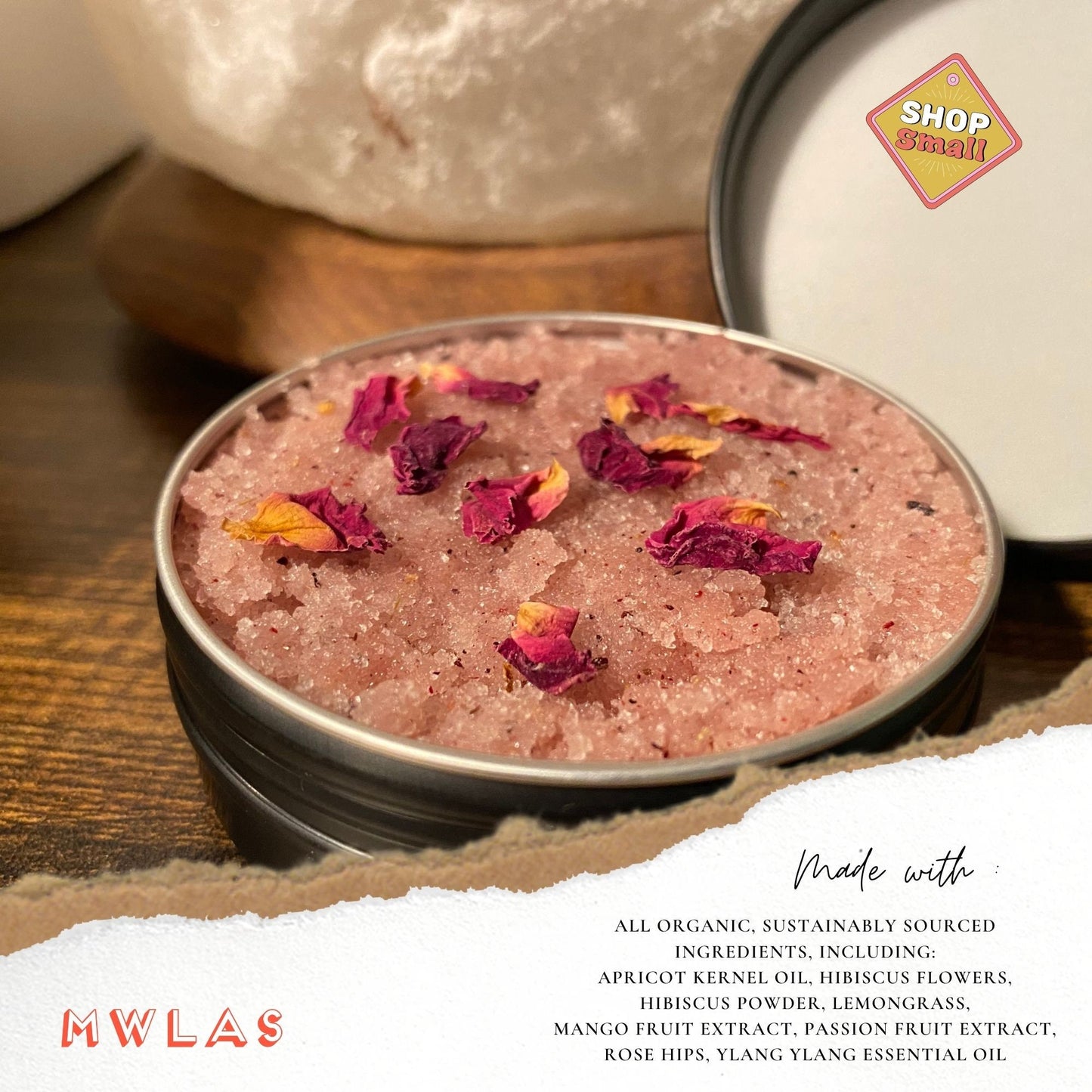 Hibiscus Ylang Ylang Sugar Scrub | Vegan Friendly, Multiple Sizes Available