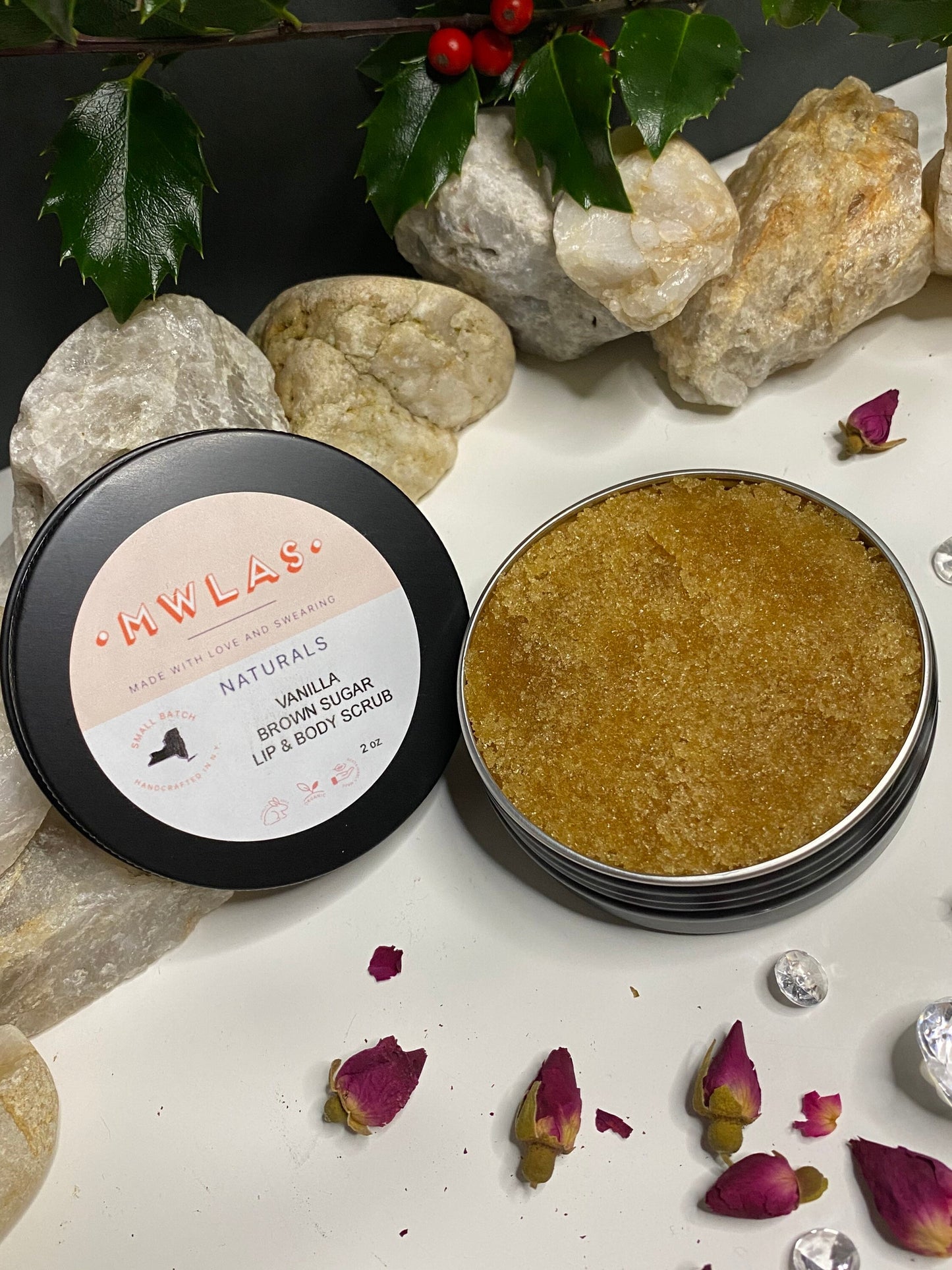 Vanilla Brown Sugar Lip & Body Scrub | Vegan Friendly Natural Exfoliant