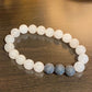 Rose Pink Quartz Lava Stone Bracelet