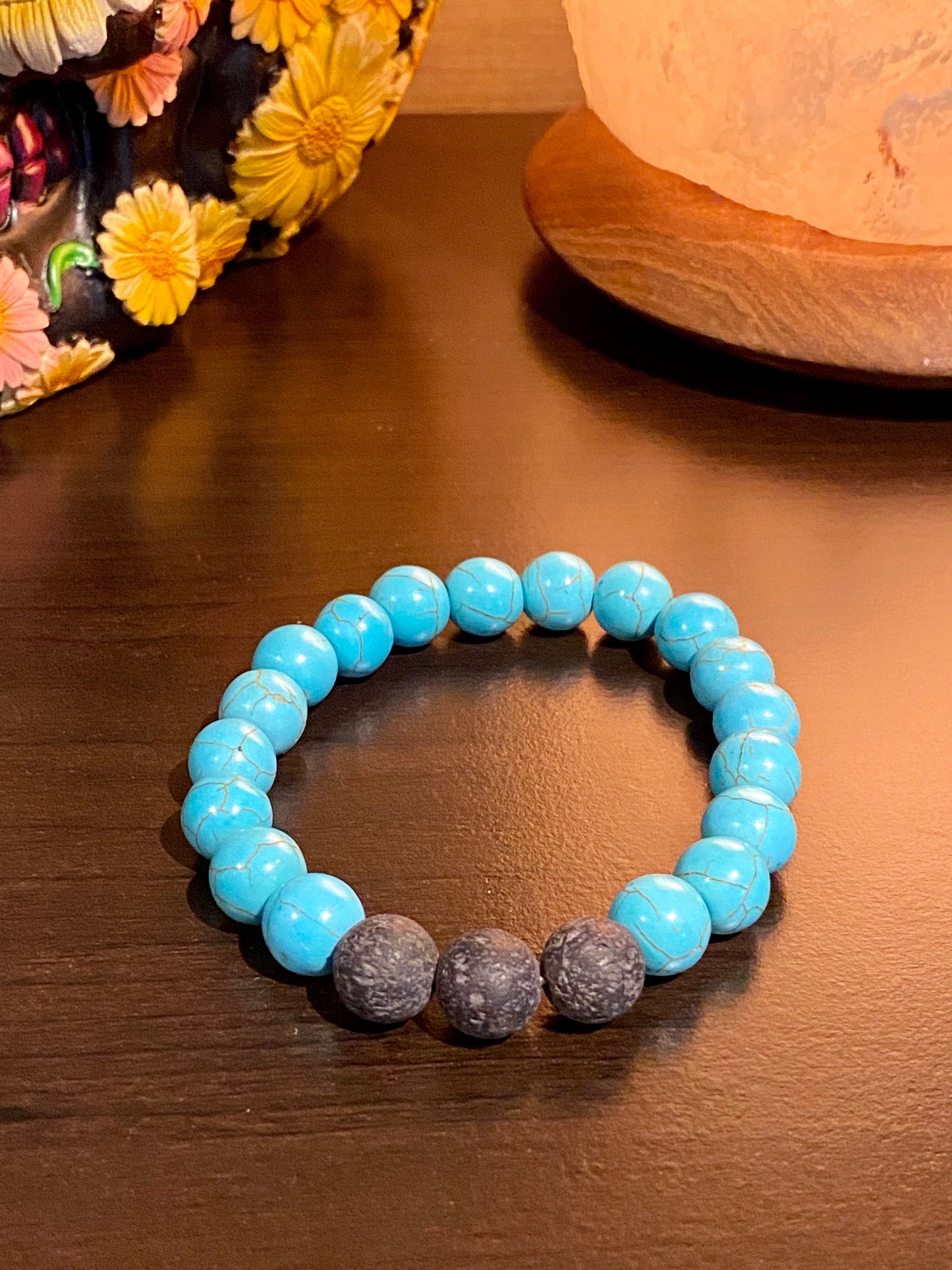 Turquoise Lava Stone Bracelet