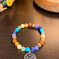 Chakra Tree of Life Stacking Bracelet (Silver)