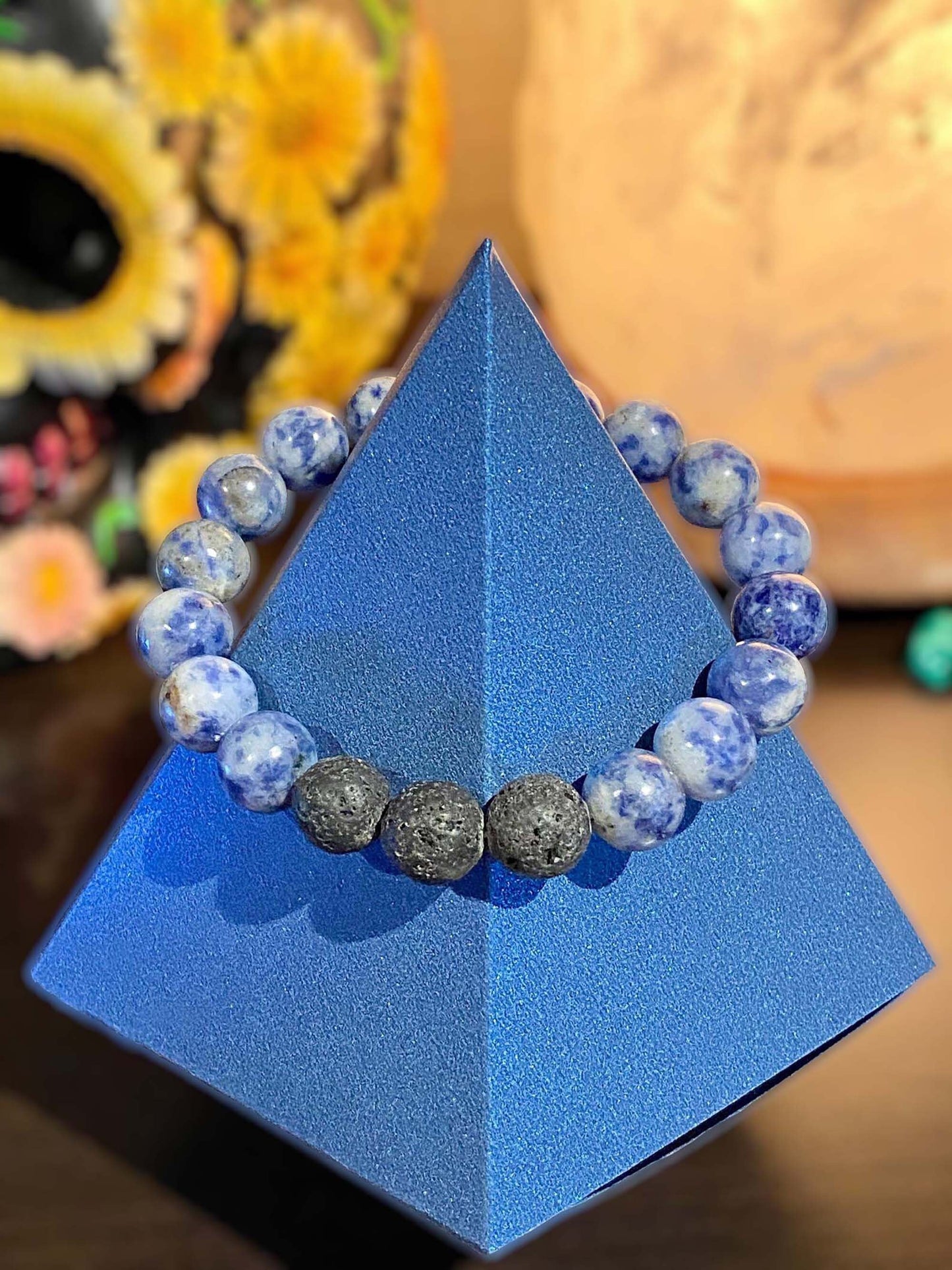 Sodalite Lava Stone Bracelet