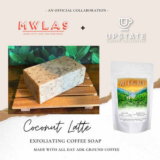Coconut Latte Exfoliating Coffee Soap | 10oz bar with bag