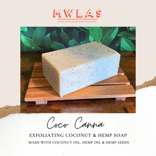 Coco Canna Exfoliating Soap | 10oz bar with bag