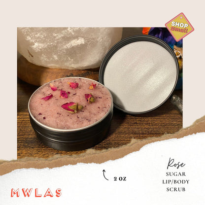 Rose Sugar Scrub | Vegan Friendly, Multiple Sizes Available